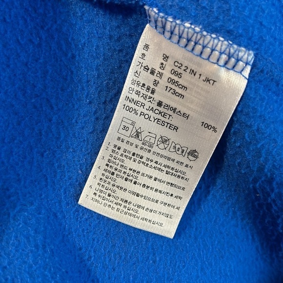 Adidas 2 In 1 Coat Blue M/L Removable Liner Cold Winter - Picture 8 of 9